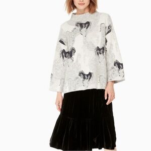 Kate Spade New York Horse Stallion Print Wool-Blend Turtleneck Sweater
 0 (XS)